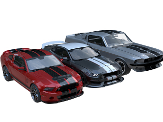 Hyundai sports car Mustang Cars 3d model