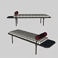 Modern bed end stool 3d model