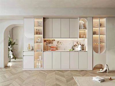 Modern Wine Cabinet 3d model