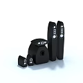 Modern Black Headphones and Speakers Audio Equipment With Sleek Design and Multiple Sizes
