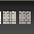 Modern Partition Wall With Textured Square Panels And Light Dark Tones