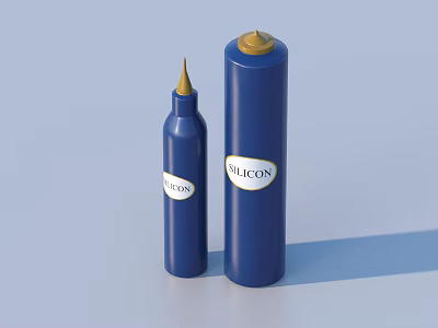 BELICON Blue Household Supply Bottles With Small Pointed Nozzle And Large Container 3d model