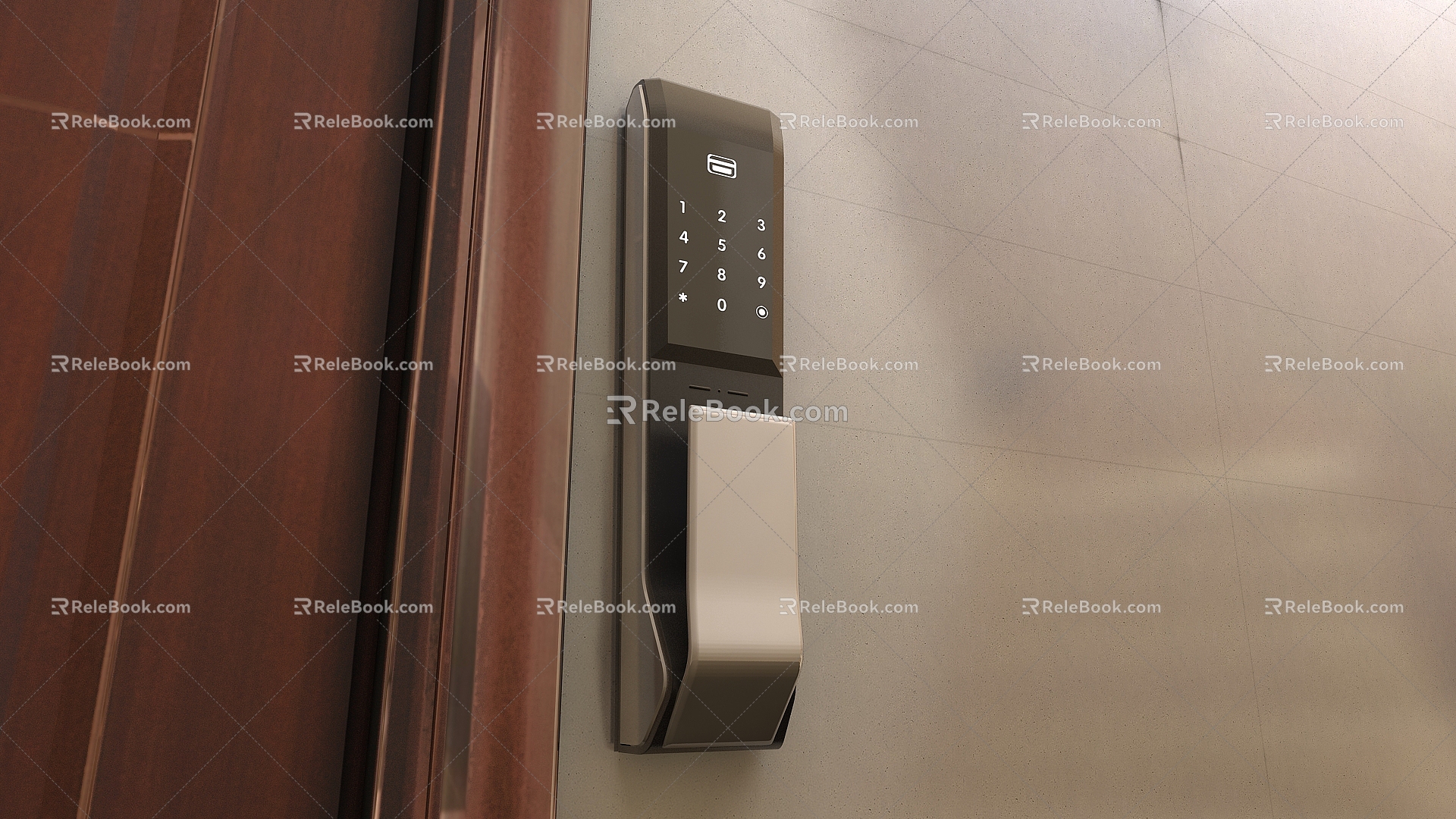 Modern intelligent door lock model