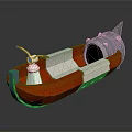 Shark Shaped Red White Blue Small Recreational Water Vehicle for Kids