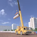 Industrial Factory Building Under Construction With Crane Heavy Machinery And Blue Sky