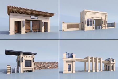 European-style gate 3d model