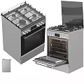 Modern Stainless Steel Kitchen Appliances Including Refrigerator Oven And Dishwasher
