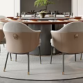 New Chinese Dining Table and Chair Box Dining Table and Chair 3d model