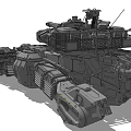 Futuristic Military Tank Featuring Heavy Armor Long Barrel And Detailed Structure