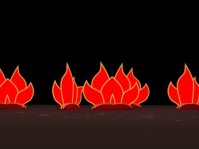 Modern beauty Chen lotus lotus flower shape decoration 3d model