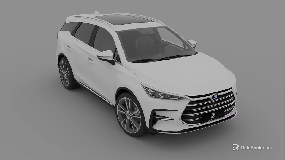 White Modern SUV Car With Sunroof And Alloy Wheels Design 3d model 