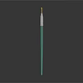 Light Green Handle Paintbrush With Golden Head And Silver Ring For Daily Use