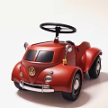 Red Volkswagen Kids Ride On Electric Toy Car With Steering Wheel