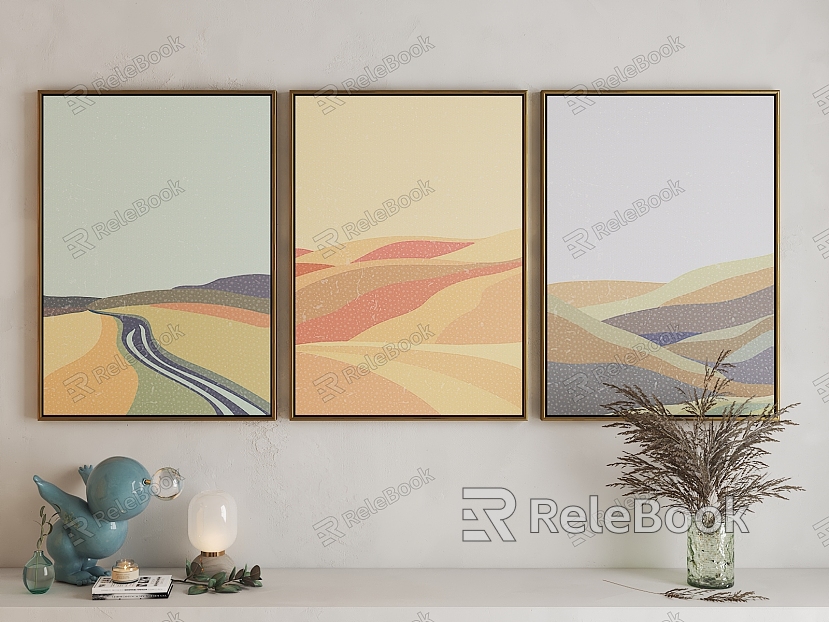 Modern abstract painting art hanging painting model