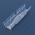 Handicapped ramp railing 3d model