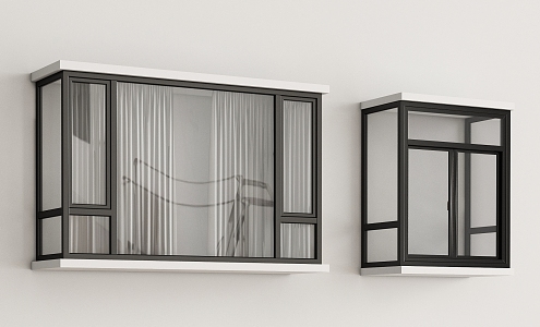 Modern Bay Window 3d model