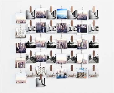 Modern Photo Wall Decorations Photo Wall Pendant Photo 3d model