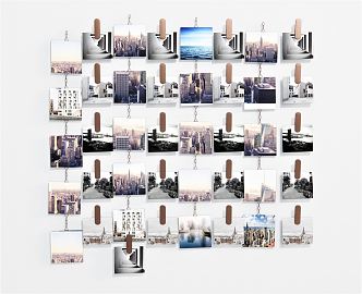 Modern Photo Wall Decorations Photo Wall Pendant Photo 3d model