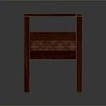 Brown Wooden Dining Chair With Upholstered Seat Armrests And Simple Design