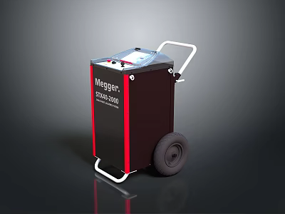 Megger 200 2500 Portable Wheeled Electronic Tester Device For Computer System 3d model