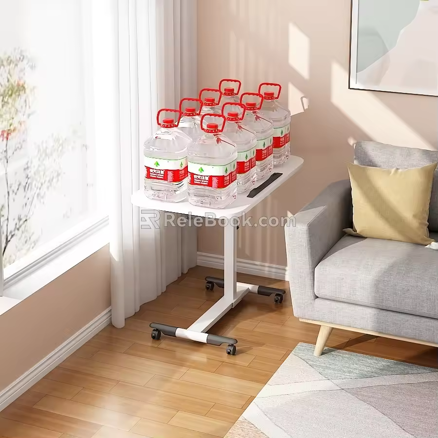Sofa Side Shelf Weighing Water Bottle 3d model