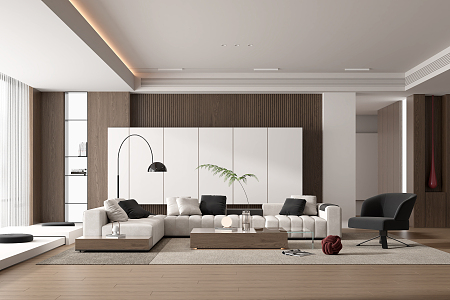 Modern Minotti living room 3d model