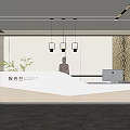 Modern Front Desk Reception Desk Medical Guide Desk 3d model