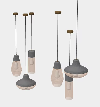 Modern Chandelier Combination Bedroom Chandelier 3d model