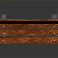 Sturdy Wooden Bench With Smooth Wood Grain And Metal Support Legs