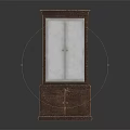 Classic Wooden Cabinet With Glass Front Doors And Lower Storage Compartment Furniture