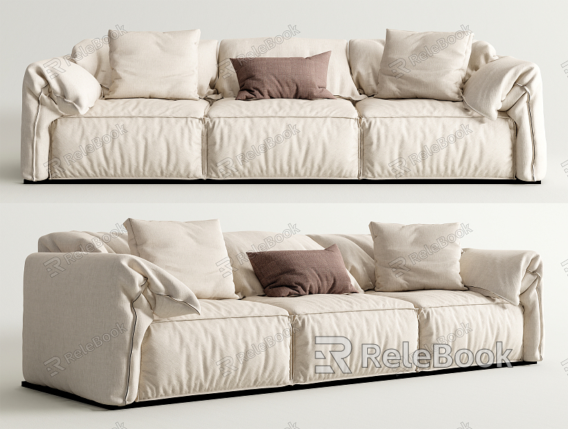 Modern three-seat sofa model