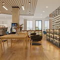 Book Art In Spacious Bookstore With Shelves And Displays