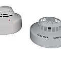Industrial Smoke Detectors With White Housing Red Indicator Light And Safety Functions