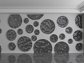 Modern background wall 3d model