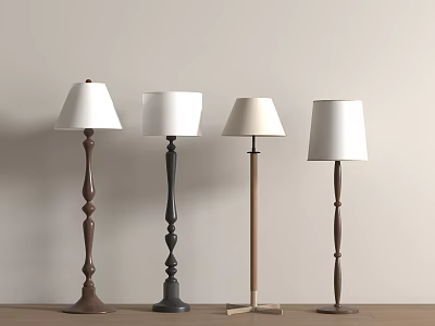 Middle ancient floor lamp 3d model