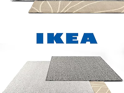 IKEA Decorative Rugs With Various Textures And Neutral Tones For Home Living 3d model