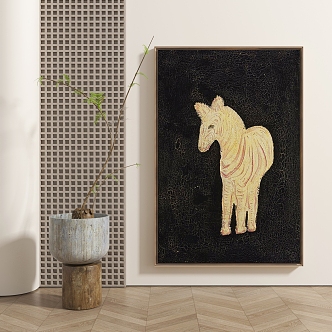 Modern Animal Painting Abstract Decorative Painting 3d model