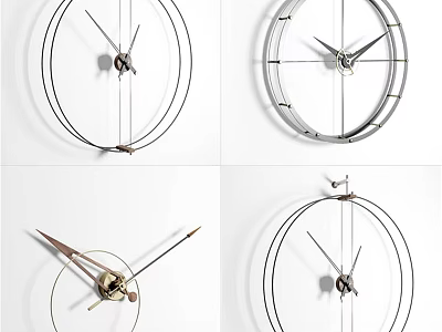 Modern Round Wall Mirror Designs With Metal Frame And Contemporary Styles 3d model