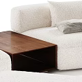 Modern Cozy Fabric Double Sofa Set With Ottoman And Stylish Throw Pillows For Living Room