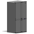 Modern Gray Two Door Refrigerator Freezer With Sleek Design For Home Kitchen