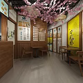 Traditional Chinese Restaurant With Fresh Clams Traditional Tile Roof Glass Frontage And Wooden Furniture