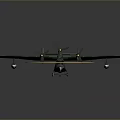 Detailed Military Aircraft 3D Model With Camouflage Paint And Cross Markings