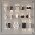 Various Modern Stylish Wall Lamps With Different Geometric Shapes For Interior Lighting