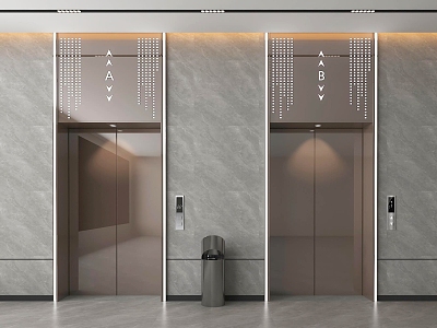 Modern elevator door elevator 3d model