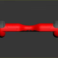 Red Hoverboard Daily Use Product With Modern Sleek Foot Pedals