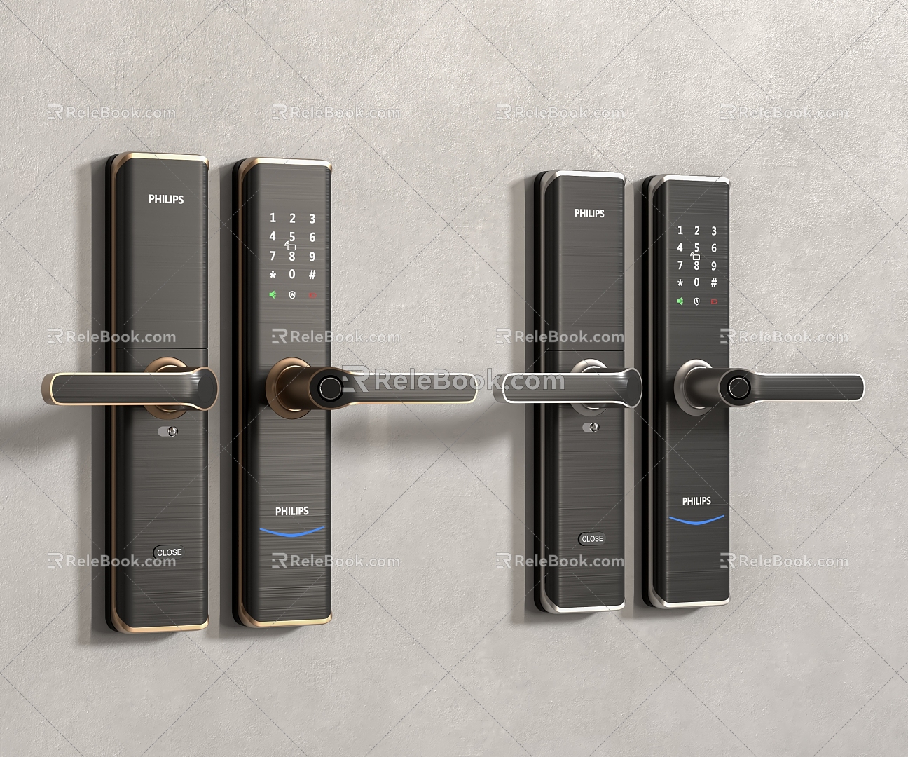 Modern door handle combination lock model