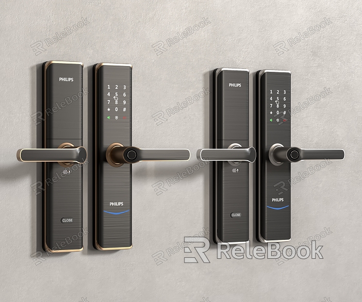 Modern door handle combination lock model