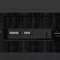 Modern Kitchen Wine Cabinet With Gray Cabinets Wine Racks And Lighting 3d model