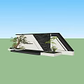 Japanese style Garden Wall Design With Stone Panels Water Fountain And Green Plants
