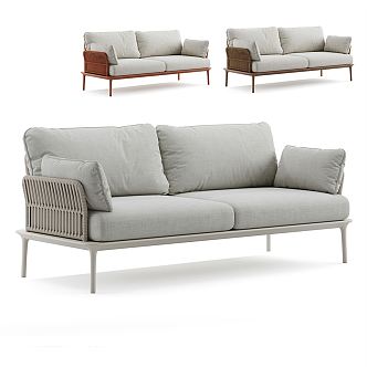 Modern double sofa 3d model